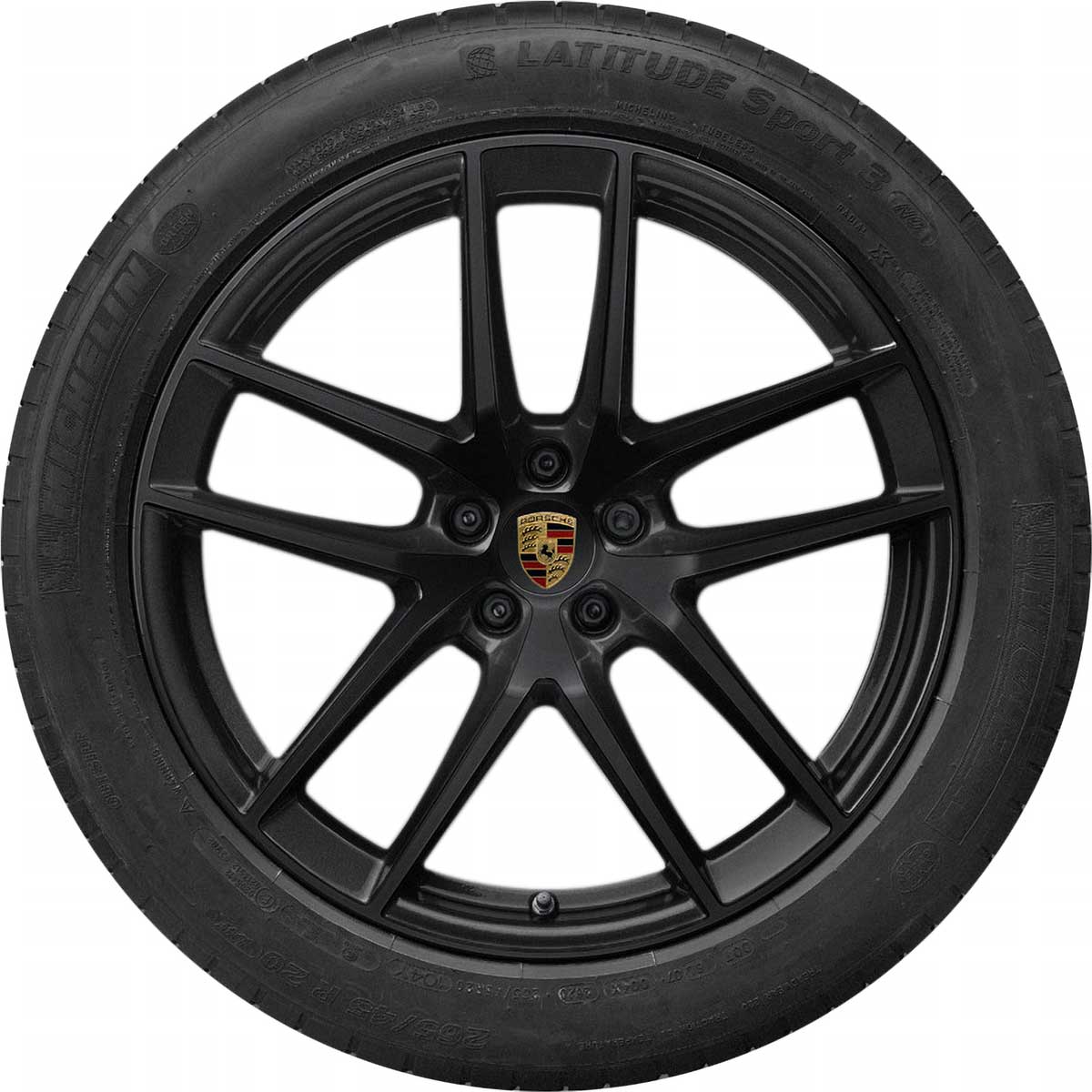 Porsche 20 in Summer Wheel & Tire Set in Black Satin Gloss - Macan 15-23 95B044668E