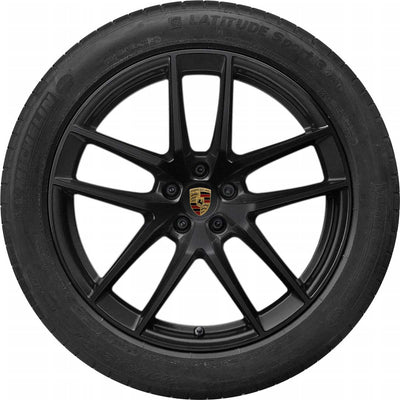 Porsche 20 in Summer Wheel & Tire Set in Black Satin Gloss - Macan 15-23 95B044668E