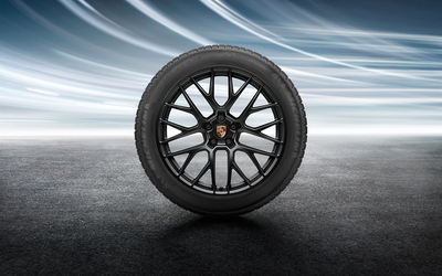 Porsche 20 in Winter Wheel Set - Black - 95B04461048 - Macan 15-23 95B04461048