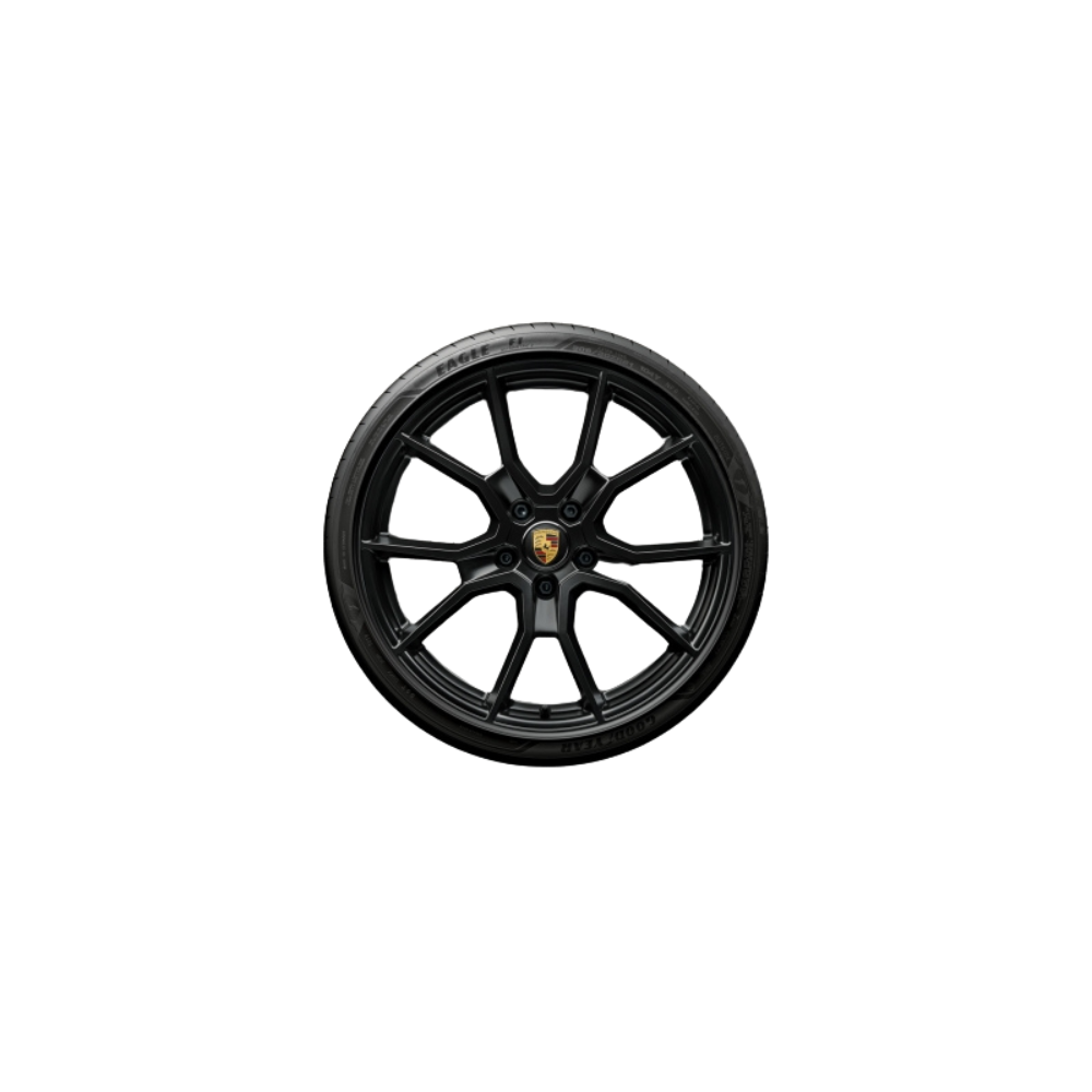 Porsche 21 Inch RS Spyder Design Summer Wheel And Tire Set Black - 9J1073660N 9J1073660N