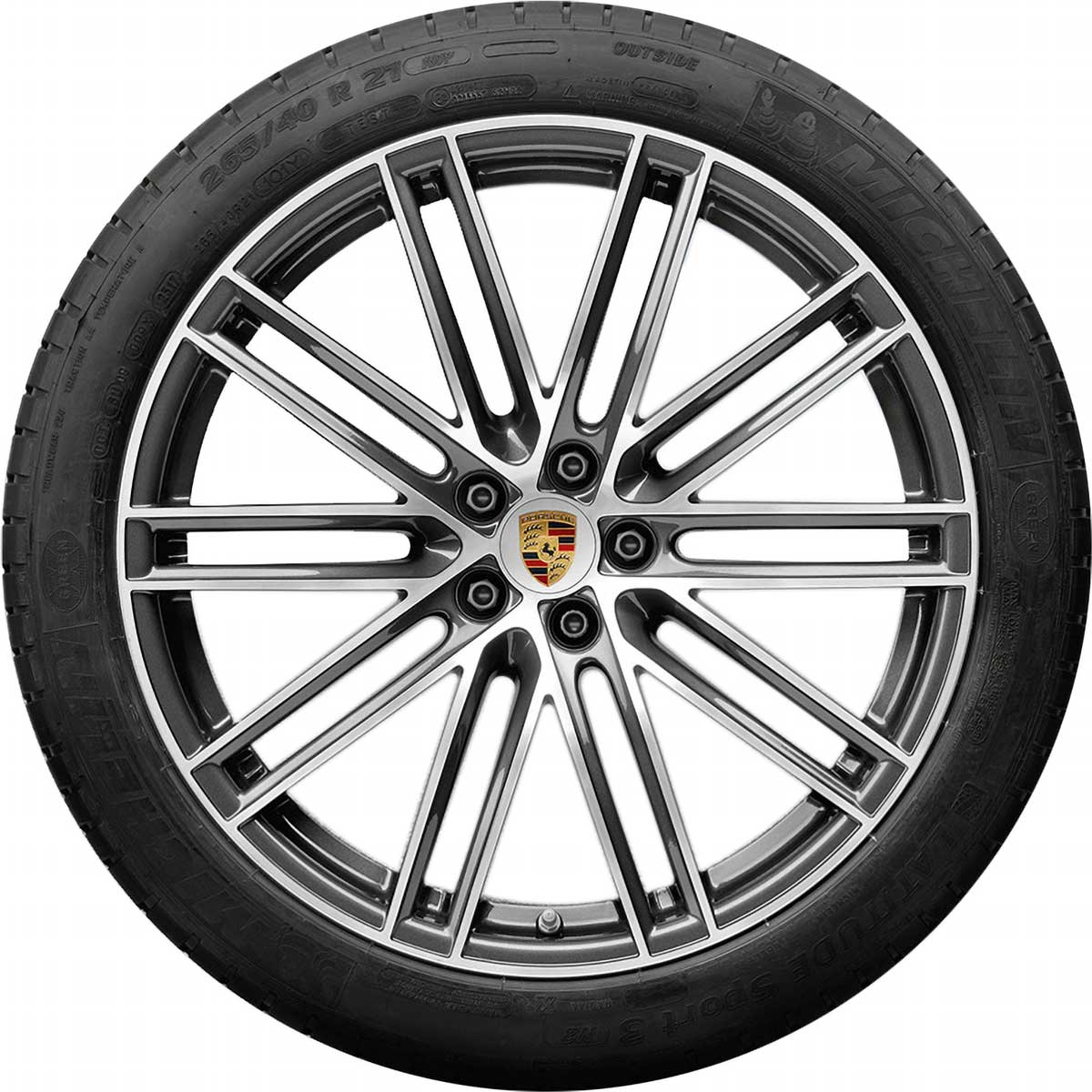 Porsche 21 in 911 Turbo Design Summer Wheel & Tire Set - 95B044665M - Macan 15-23 95B044665M