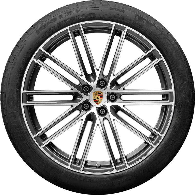 Porsche 21 in 911 Turbo Design Summer Wheel & Tire Set - 95B044665M - Macan 15-23 95B044665M