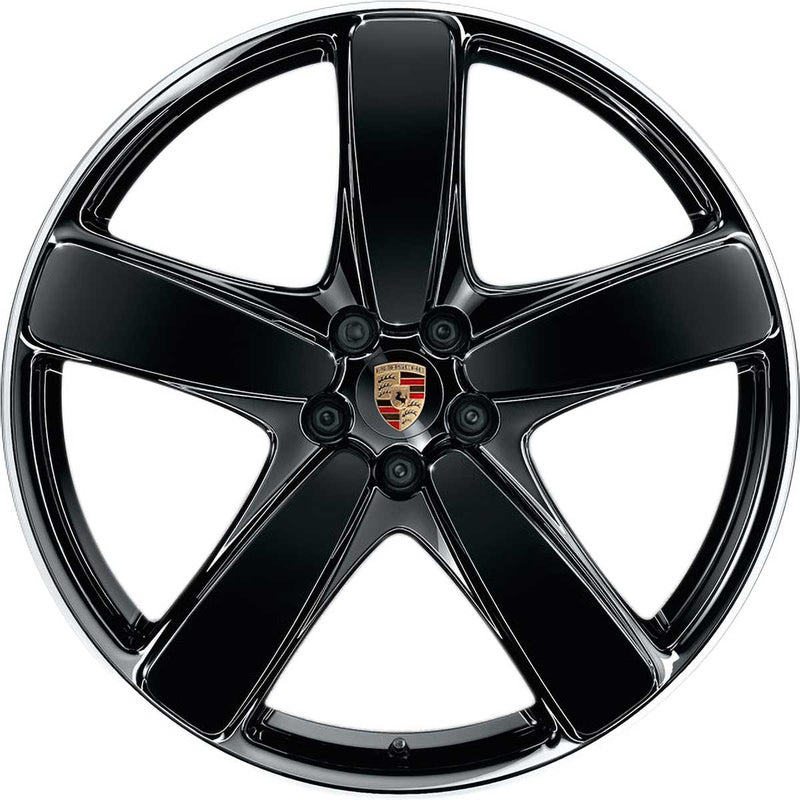 Porsche 21 in Sport Classic Summer Wheel & Tire Set in Black High Gloss - Macan 15-23 95B044665P