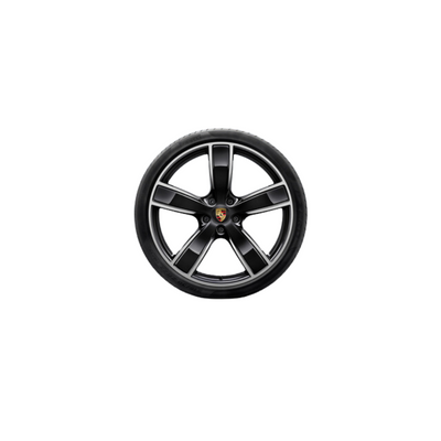 Porsche 22 Inch Sport Classic Summer Wheel And Tire Set Gloss Black - 9Y0044661R 9Y0044661R