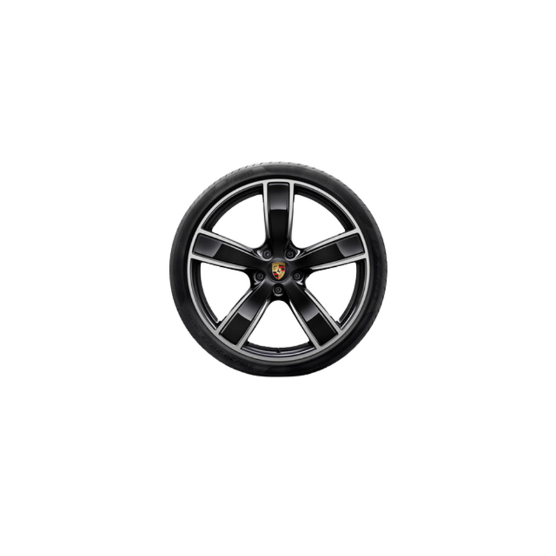 Porsche 22 Inch Sport Classic Summer Wheel And Tire Set Gloss Black - 9Y0044661R 9Y0044661R