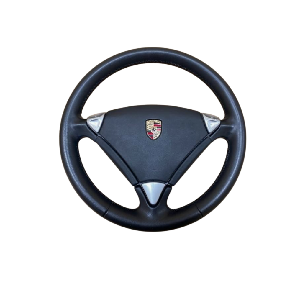 Porsche 3 Spoke Steering Wheel - Black - Cayenne | 2008-2010 955347804705Z3