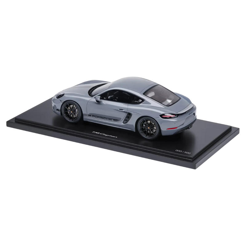 Porsche 718 Cayman 982 Arctic Grey Collectors Model - Scale 1:18