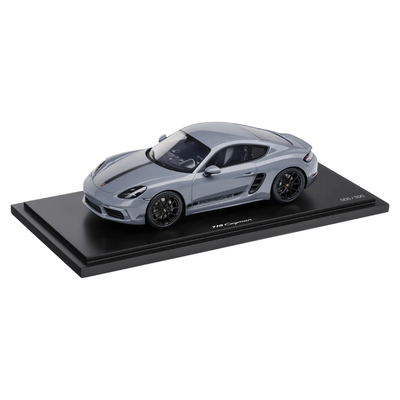 Porsche 718 Cayman 982 Arctic Grey Collectors Model - Scale 1:18
