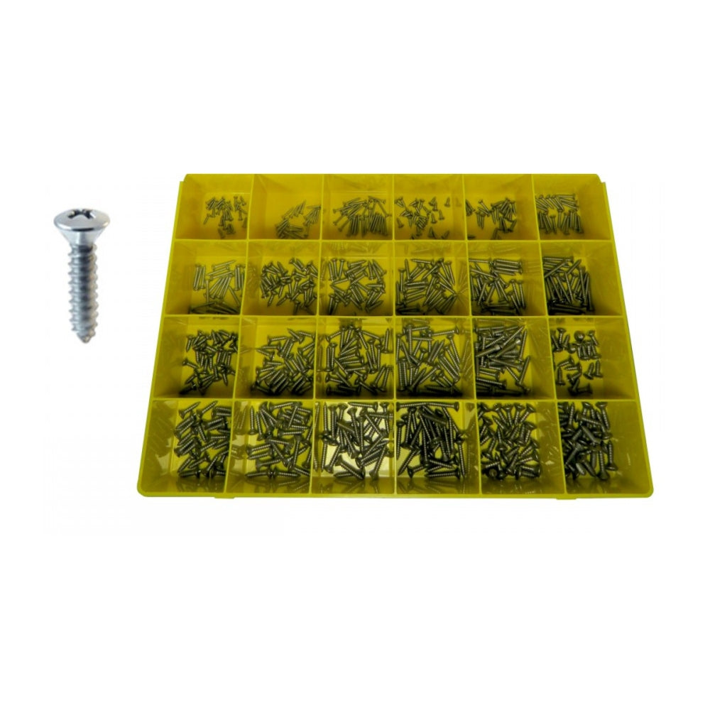 Porsche 7983 Stainless Countersunk Oval Phillips Sheet Metal Screws Assortment 7983A2ASST