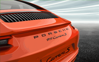 Porsche 911 Carrera Logotype & Model Designation Prime Coated - 911 12-18 99104480382G2X