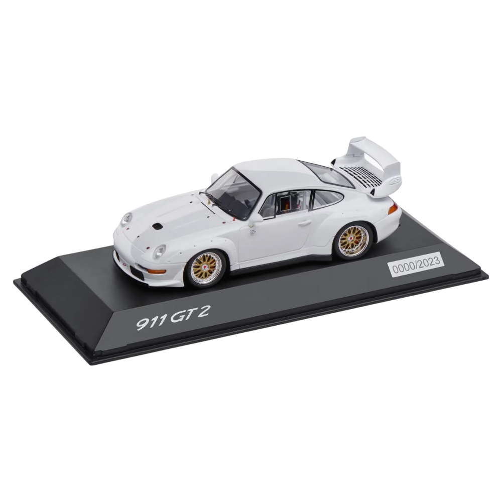 Porsche 911 GT2 993 Resin White Collectors Model Car - Scale 1:43