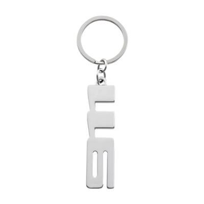 Porsche 911 Lettering Zinc Purist Silver Key Ring