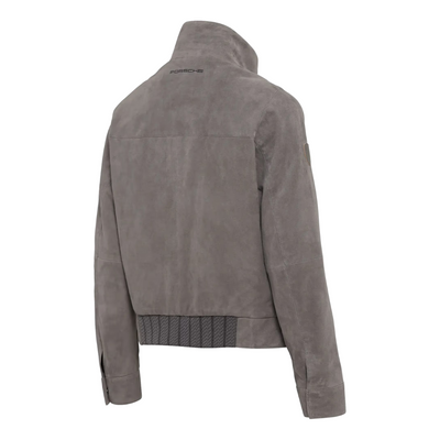 Porsche 911 Limited Edition Women's Leather Jacket - Light Gray