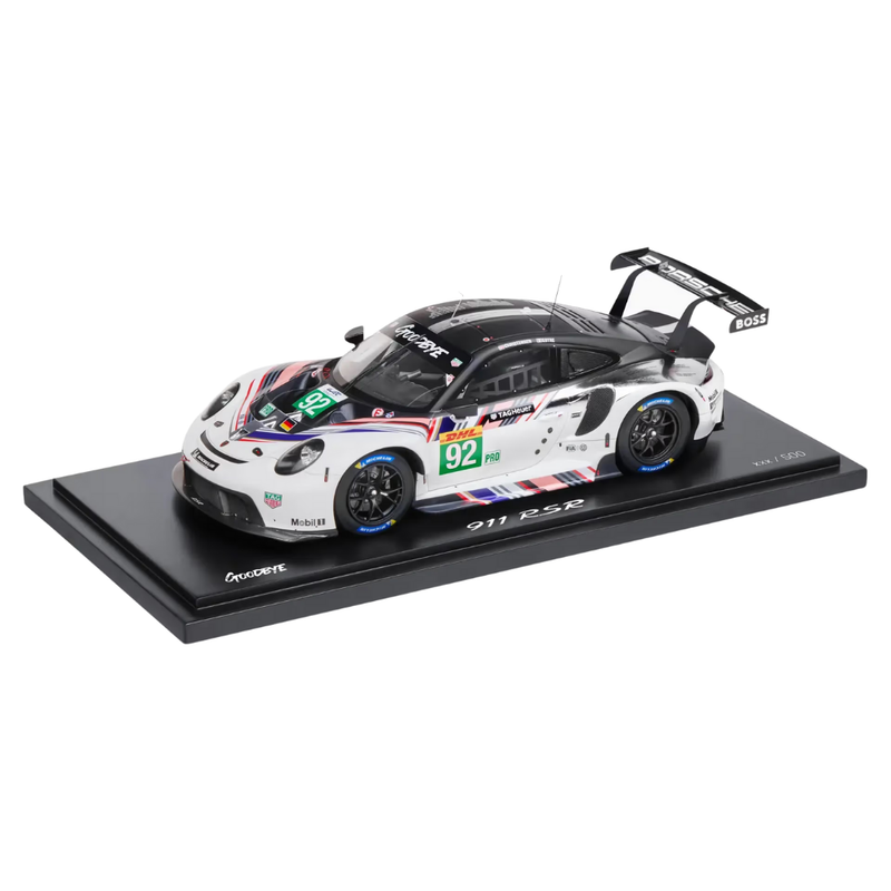 Porsche 911 RSR Goodbye #92 White Collectors Model Car - Scale 1:18