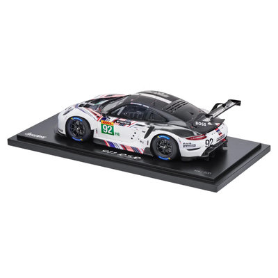 Porsche 911 RSR Goodbye #92 White Collectors Model Car - Scale 1:18