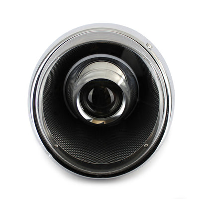 Porsche 911 Raven S Gunmetal LED Headlight Set w/ Black Trim Clear Lens