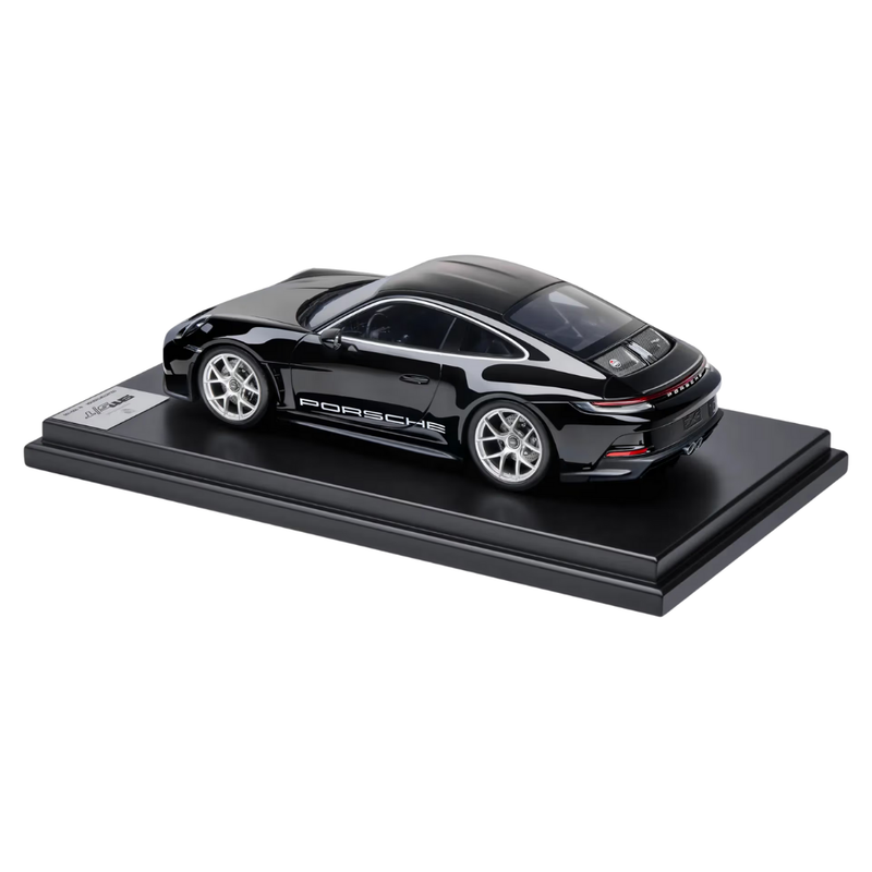 Porsche 911 S/T 992 Black Resin Collectors Model Car - Scale 1:12