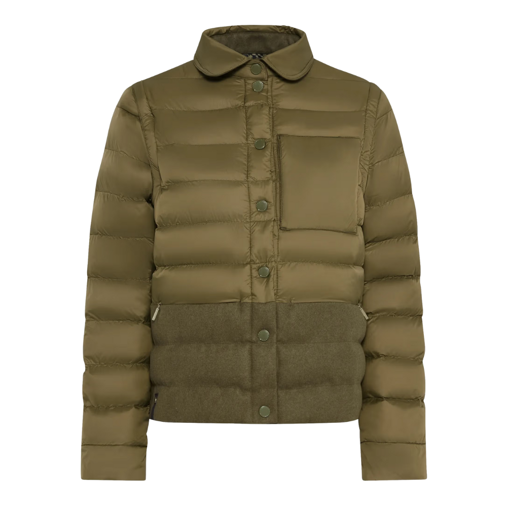 Porsche 911 Spirit 70 Womens Olive Reversible Jacket - Medium