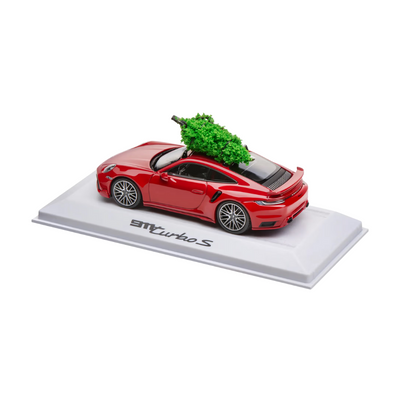 Porsche 911 Turbo S 992 Carmine Red Collectors Model Car - 1:43
