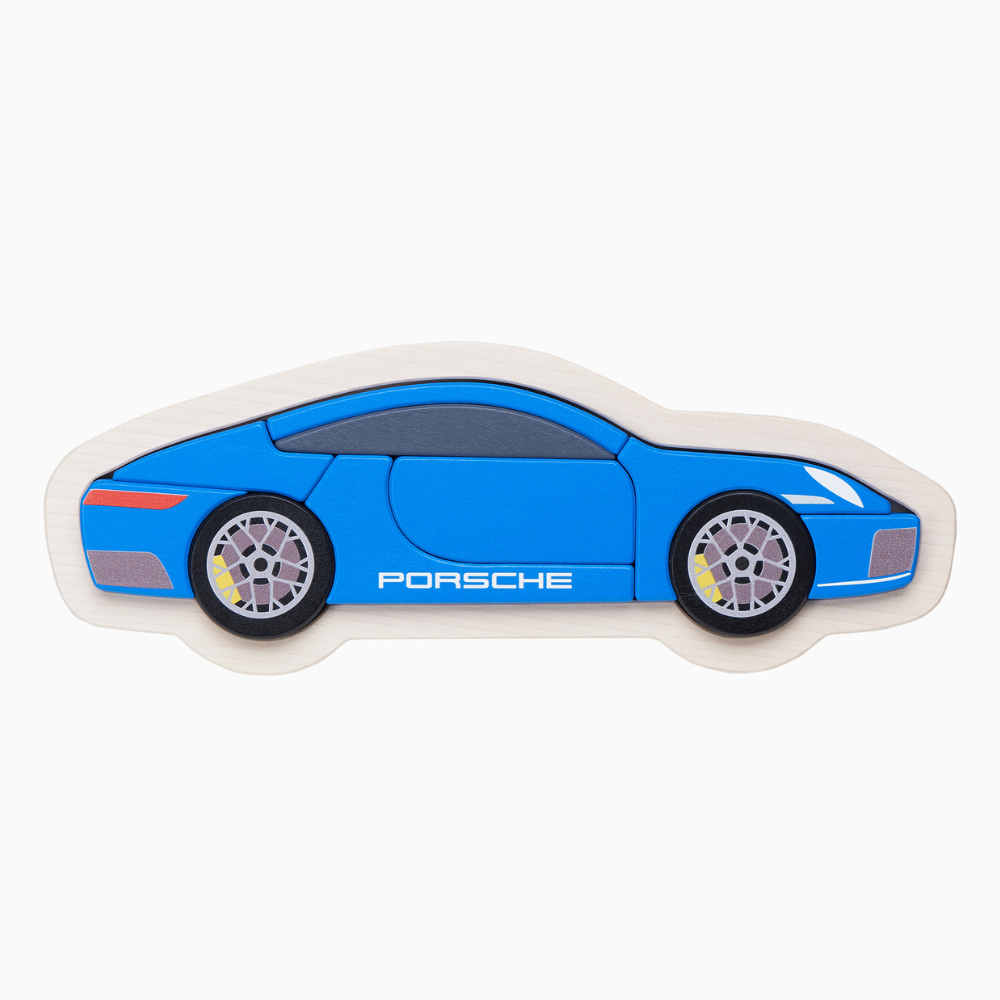 Porsche 911 Wooden Plug Puzzle - 10 Pieces
