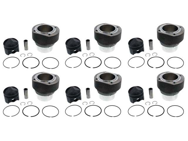 Porsche 911S 2.0L 65-68 80mm 10:1 Mahle Cylinder and Piston Set PS80-001