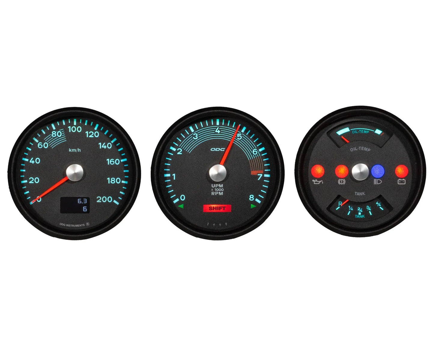 Porsche 914 ODG Dash Instrument Gauges Set Speedometer/Electric Dual Gauges/Tachometer
