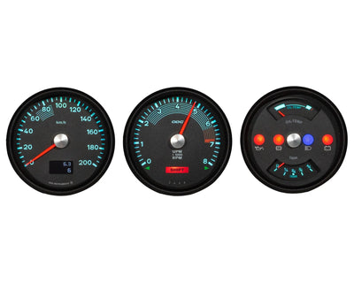 Porsche 914 ODG Dash Instrument Gauges Set Speedometer/Electric Dual Gauges/Tachometer