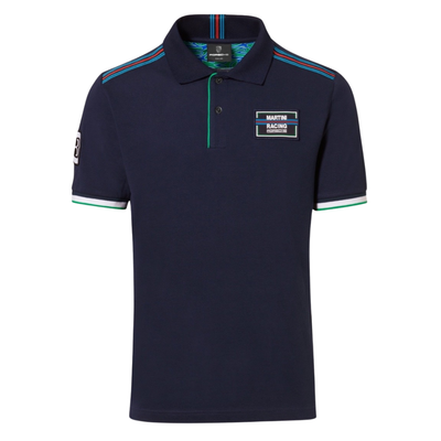 Porsche 917 Martini Racing Cotton Mens Polo Shirt - Dark Blue