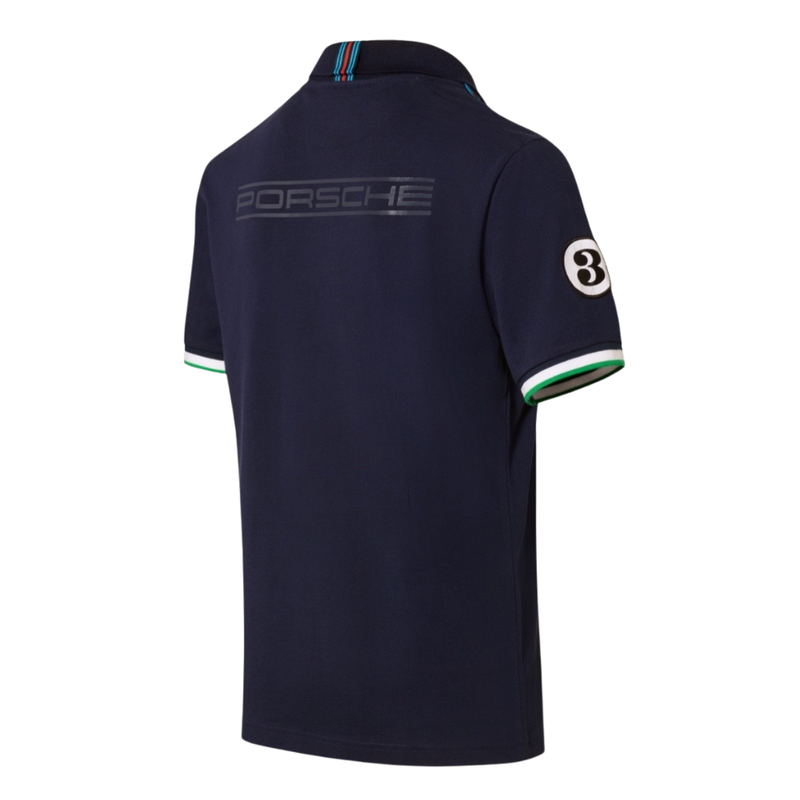 Porsche 917 Martini Racing Cotton Mens Polo Shirt - Dark Blue