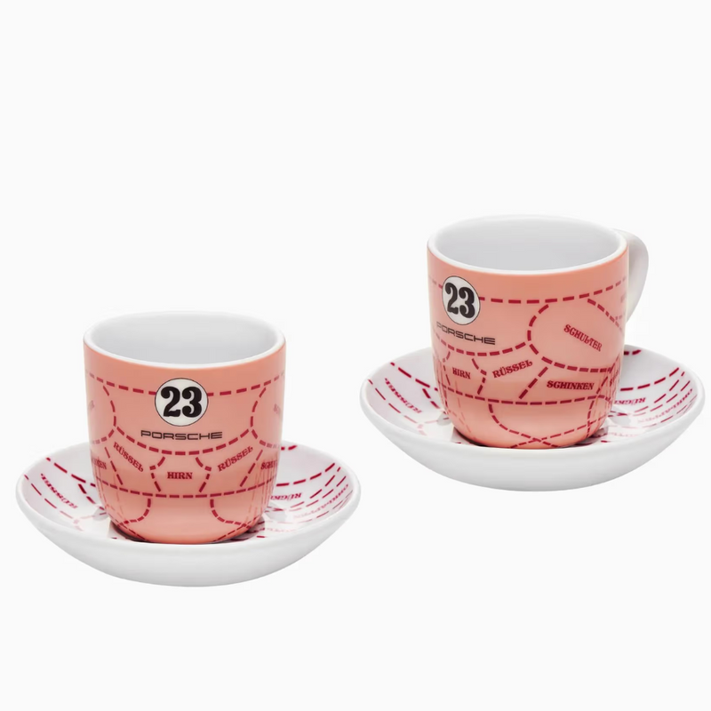 Porsche 917 Pink Pig Collector's Espresso Cups Duo No. 4 - Set Of 2