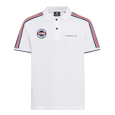 Porsche 956 Racing Mens White Polo Shirt