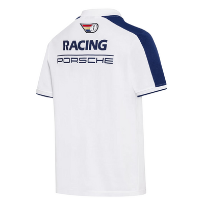Porsche 956 Racing Mens White Polo Shirt