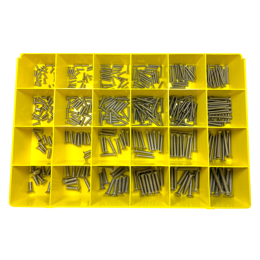 Porsche 963 Metric Countersunk Flat Slot Machine Screws Assortment A2 963A2ASST