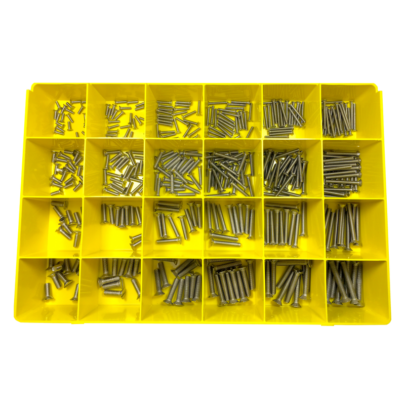 Porsche 963 Metric Countersunk Flat Slot Machine Screws Assortment A2 963A2ASST
