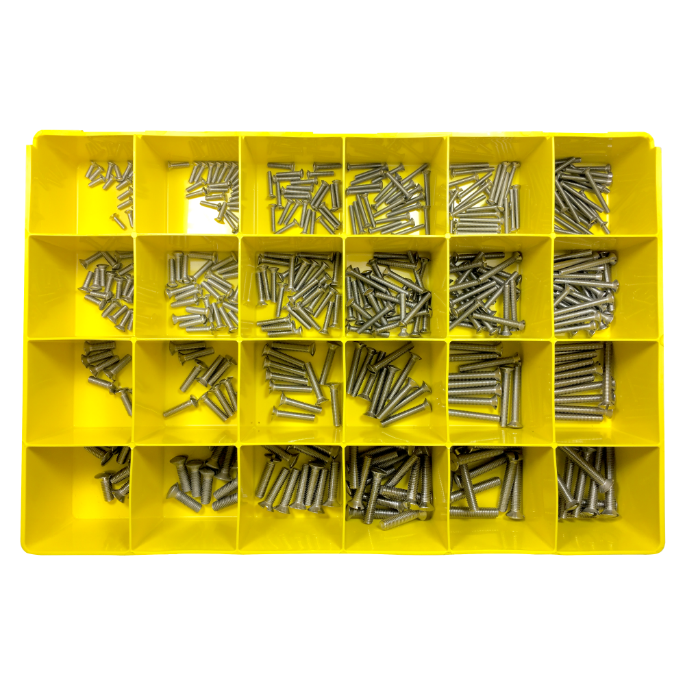Porsche 964 Metric Countersunk Oval Slot Machine Screws Assortment A2 964A2ASST