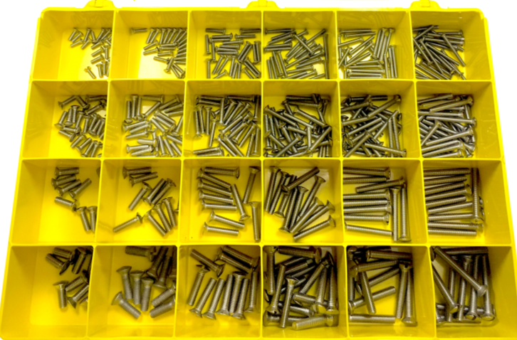 Porsche 964 Metric Countersunk Oval Slot Machine Screws Assortment A2 964A2ASST