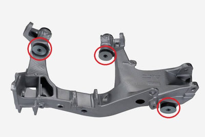Porsche 996 - 997 Rear Sub Frame Bushings Set Racing PR52031P
