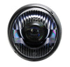 Porsche 9Eleven Headlight Set Raven S Black w Fluted Lens and Black Ring | RAVS-BLK-FL-BLK