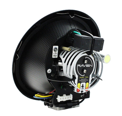 Porsche 9Eleven Headlight Set Raven S Black w Fluted Lens and Black Ring | RAVS-BLK-FL-BLK