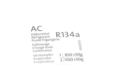 Porsche A/C System Information Sticker - Cayenne 11-18 958-701-141-00