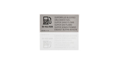 Porsche Adhesive Label 98 RON - 928/911 92-98 928-006-117-20