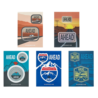 Porsche Ahead No. 1 Water Resistant Sticker Set - 5 Sheets