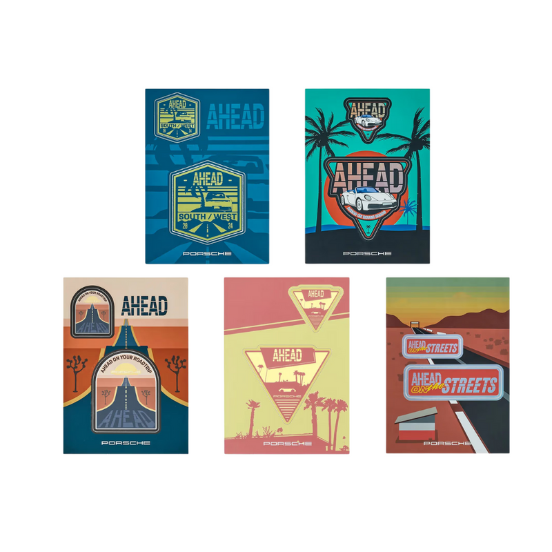 Porsche Ahead No. 2 Water Resistant Sticker Set - 5 Sheets