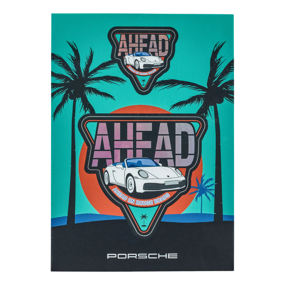 Porsche Ahead No. 2 Water Resistant Sticker Set - 5 Sheets