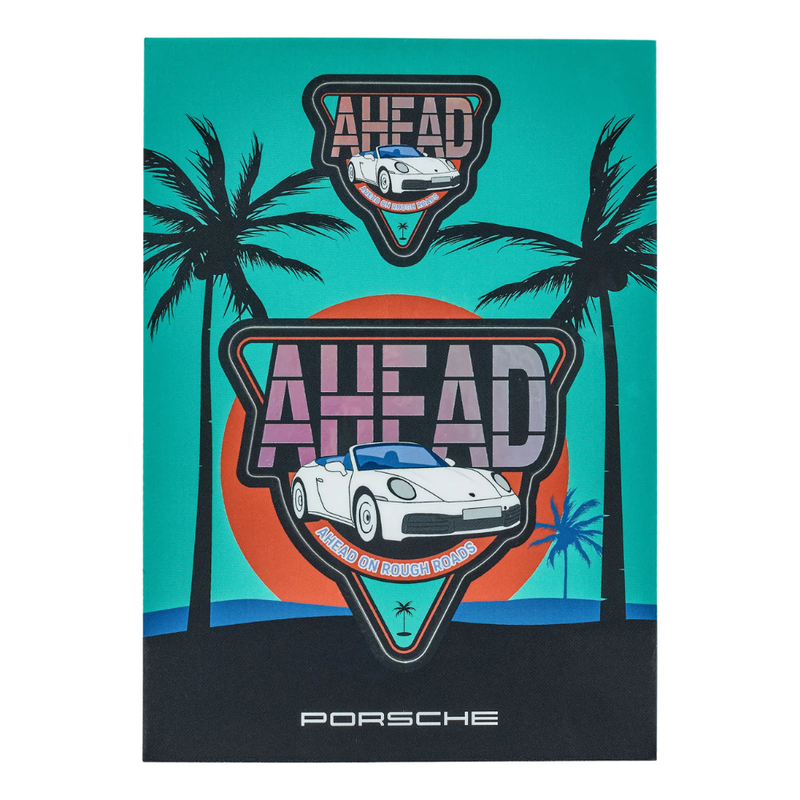 Porsche Ahead No. 2 Water Resistant Sticker Set - 5 Sheets