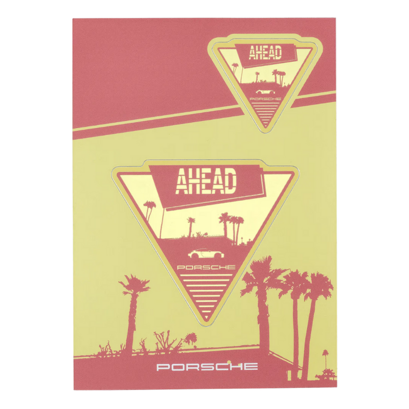 Porsche Ahead No. 2 Water Resistant Sticker Set - 5 Sheets