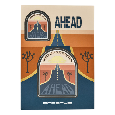 Porsche Ahead No. 2 Water Resistant Sticker Set - 5 Sheets