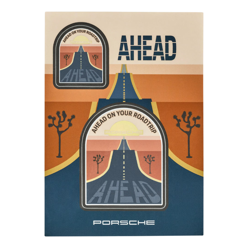 Porsche Ahead No. 2 Water Resistant Sticker Set - 5 Sheets