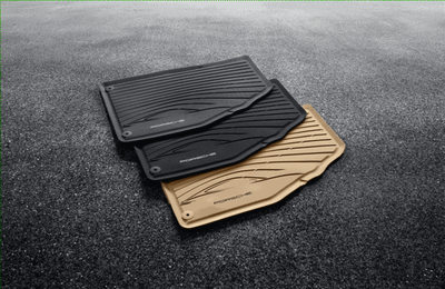 Porsche All-Weather Floor Mats - Beige - 981044800454H0 - 981 - 982 13-23 - 991 12-18 981044800454H0