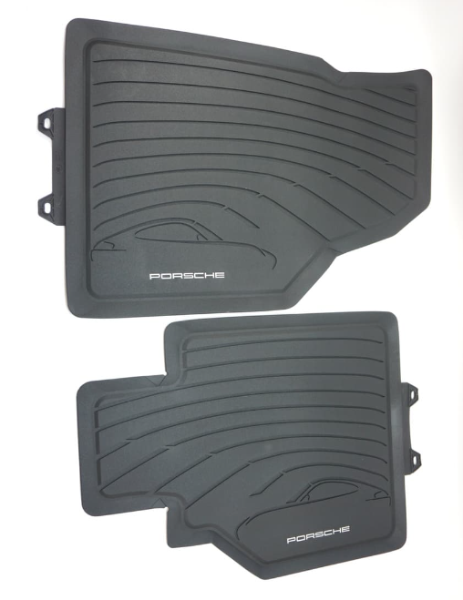 Porsche All Weather Floor Mats Black 2 Part - 981044800441E0 9-81E+11